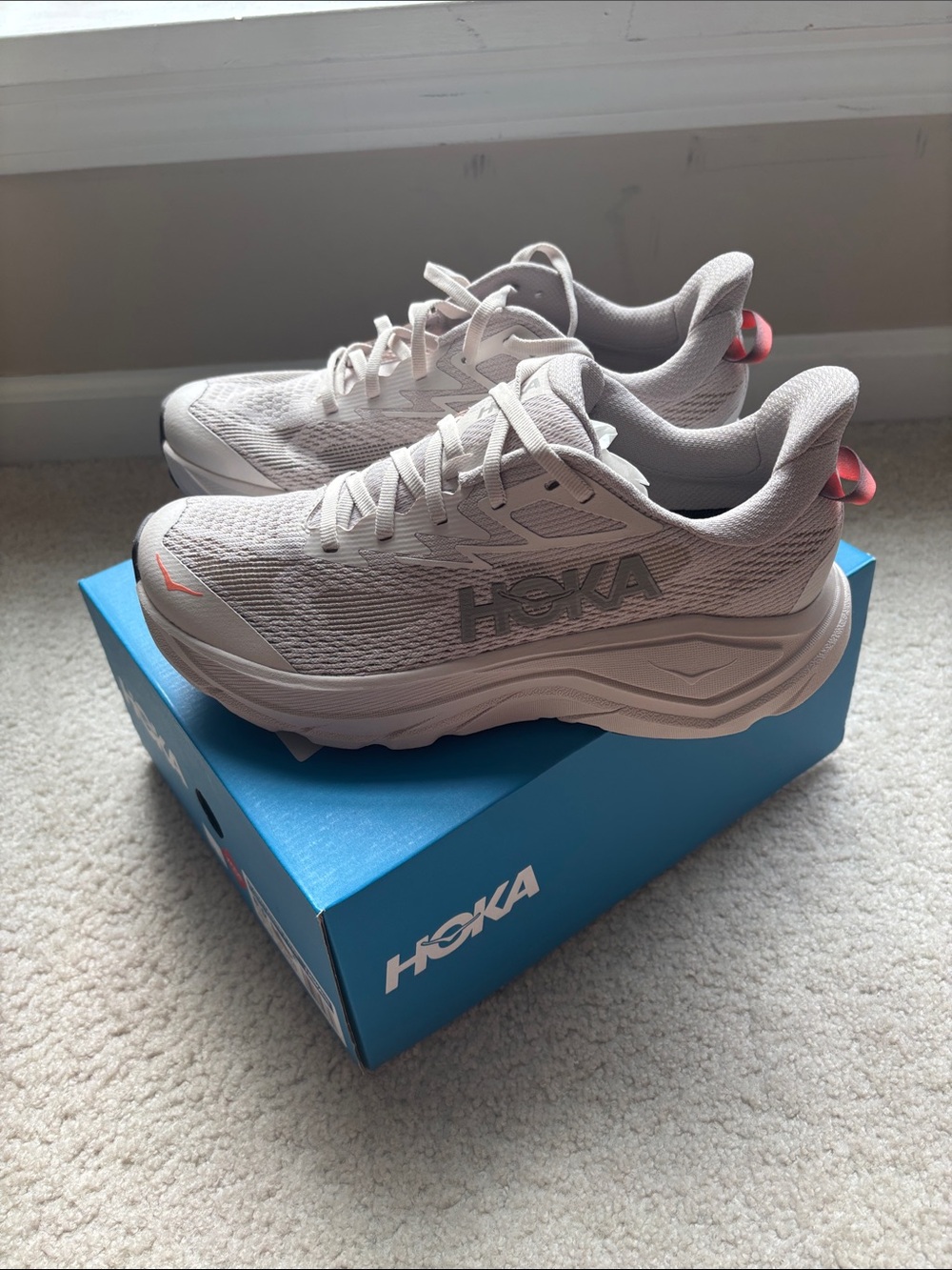 Hoka Challenger Women's Running Shoes - Light Orange Beige 8 wide